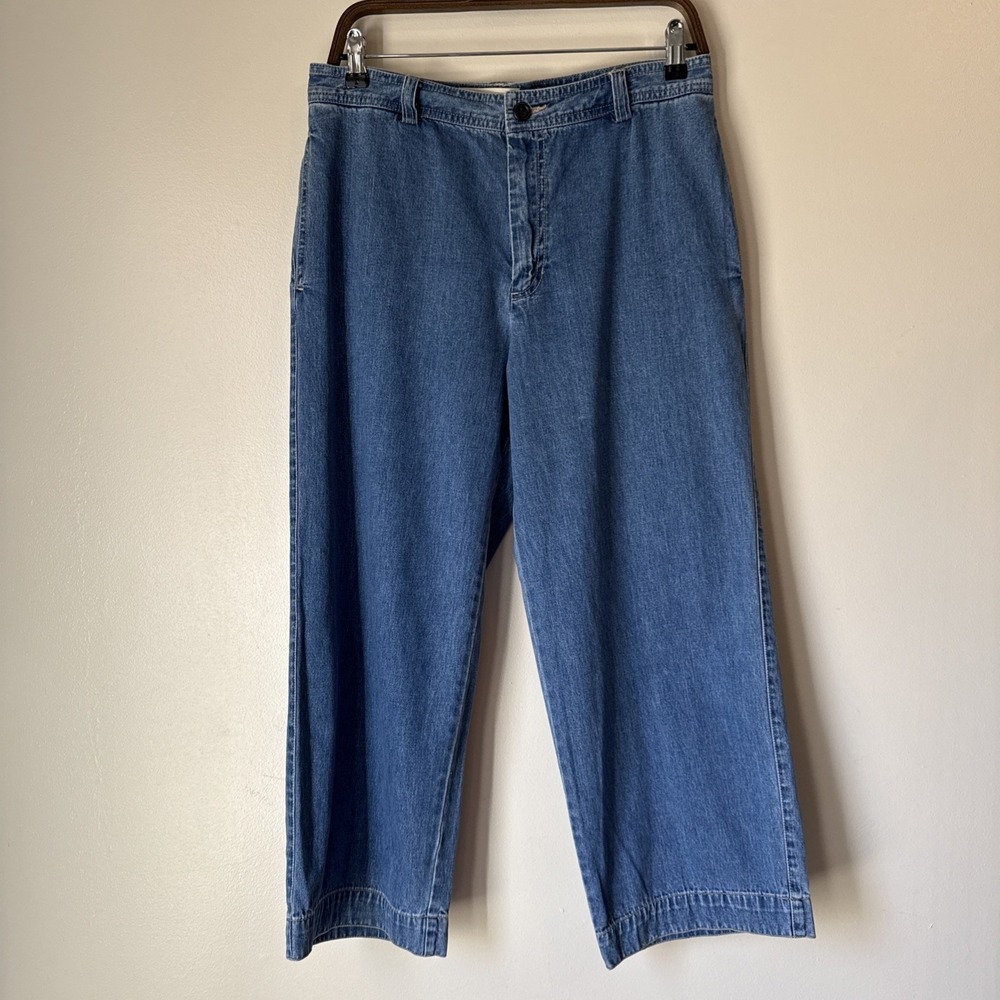 Vintage Gap Retro Cut Jeans Womens Size 12 Wide Leg Crop Classic‎ Casual Blue